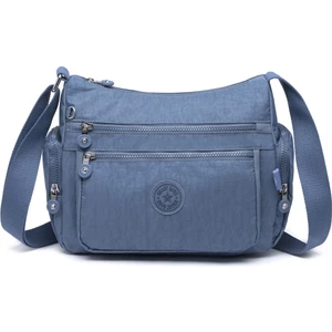 Smart Bags Krinkıl Kumaş Su Geçirmez Kadın Çapraz Çanta BC 1115 - Jeans Mavi
