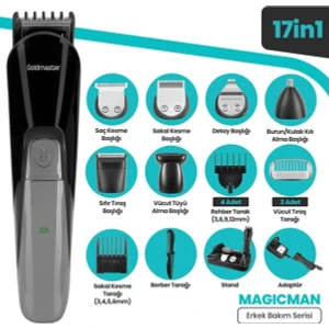Magicman Saç ve Sakal Vücut Tıraş Makinesi 17 In1 Standlı Erkek Bakım Seti GM9122
