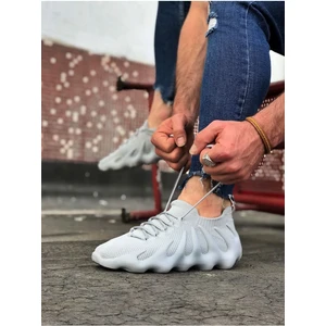 XON1300 Gri Triko Sargı Taban Casual Erkek Ayakkabı