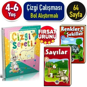 OKUL ÖNCESİ 4-6 YAŞ ÇİZGİ ÇALIŞMALARI SETİ