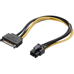 Sata 15 Pin Erkek 6 Pin Dişi Pcı-E Grafik Ekran Kartı Güç Kablosu