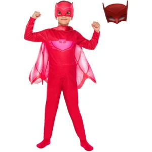 Pj Maskeliler Pija Maskeliler Owlette Kırmızı Baykuş Kız 2 Maskeli Pelerinli Kostüm