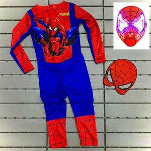 Marvel Spider-Man Işıklı Maskeli Marvel Spider-Man Kostümü Yeni Örümcek Adam Kostüm