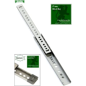Teleskopik Çekmece Rayı 27 mm 406 mm ( Set )