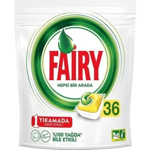 Hepsi Bir Arada Bulaşık Makinesi Deterjanı Kapsülü Limon Kokulu 2 x 36 Tablet