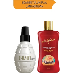 Eda Taşpınar Tulum Bronzing Bomb & Bronzluk Koruyucu Losyon (200 ml X 2 Çeşit)