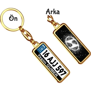 Hediye Zengini Kişiye Özel Hyundai Beyaz Parıltı Logo Tema Plaka Anahtarlık