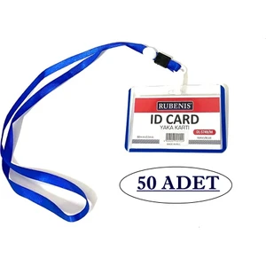 Ipli Yaka Kartı Mavi 50 Li DL-5749 (8.8cmx5.3cm)