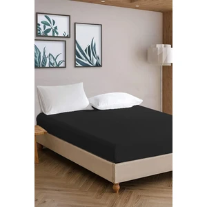 Evlen Home Collection Penye Lastikli %100 Pamuk Tek / Çift Kişilik Çarşaf Siyah