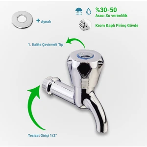 Filtreli Kısa Musluk (Aynalı)