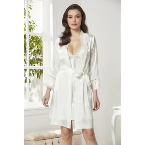 Pierre Cardin 6965 Altılı Saten Gecelik -  Sabahlık Takımı