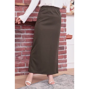 İmaj Butik Beli Lastikli Kalem Etek/haki