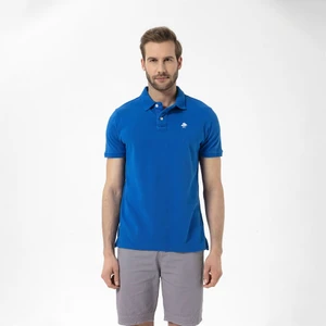 Patriot Dar Kalıp Düz MaviErkek Polo Tişört