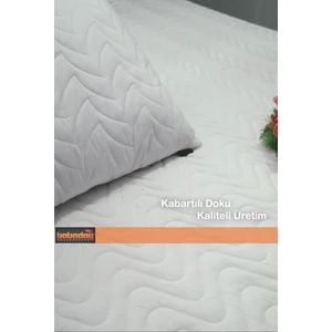 Babadağ Koleksiyon Yatak Alezi Kapitoneli Fitted (Tam Sarar) 180X200CM 180GR/M2 Elyaf Pofuduk Pamuk-Polyester