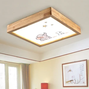 Wood Design World Ahşap Çerçeve Motifli  Çocuk Odası Tavan LED Aydınlatma Avize