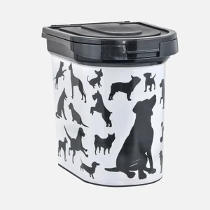 Evinizin Atölyesi Kedi Köpek Mama Saklama Kabı Siyah