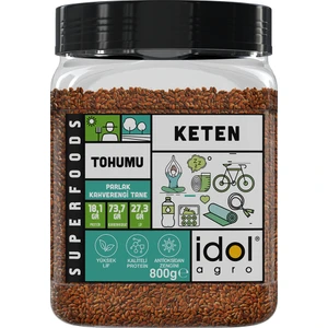 Idolagro Keten Tohumu Superfoods Glutensiz Yüksek Lif + Tam Protein + Omega3  800 gr