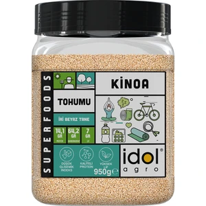 Idolagro Kinoa Tohumu Superfoods Beyaz Tam Tane, Glutensiz, Düşük Gı, Yüksek Protein+Lif 950 gr