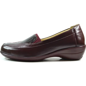 Dr. Comfort 3203 Hakiki Deri Bordo Ortopedik  Kadın Anne Ayakkab