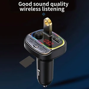 Rgb Renkli Araba Fm Mp3 Çalar Kablosuz Bluetooth 5.0 C21