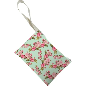 Unisex Retro Çiçek Desenli Portföy Clutch Çanta