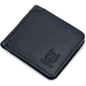 Erkek Rfid Blokajlı Ince Hakiki Deri Cüzdan - Siyah   (Yurt Dışından)