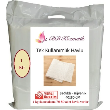 BB Kozmetik Tek Kullanımlık Havlu 40x80 cm 1