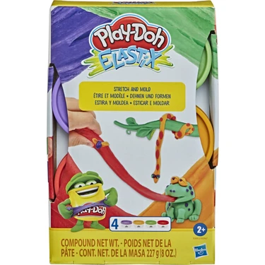 Play-Doh Elastik 4lü Hamur (Mor-Turuncu-Yeşil-Kırmızı)