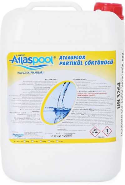 Atlasm Pool Sıvı Flokülant Çöktürücü 20 kg Liquit Flocculant