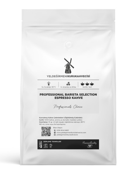 Yeldeğirmeni Kurukahvecisi Professional Barista Selection (Espresso Coffee) Espresso Kahve 1000 gr