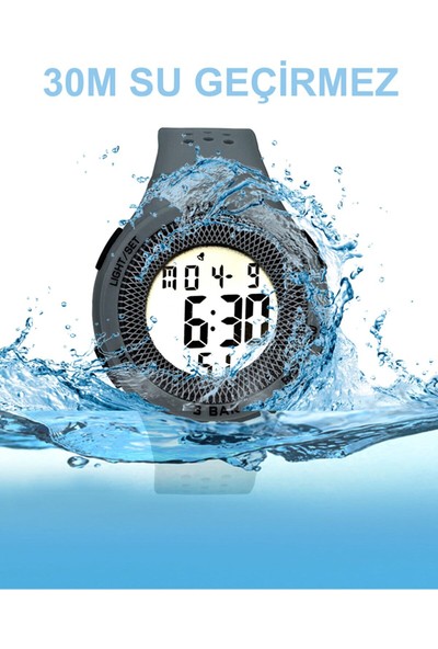 Su Geçirmez 30MT Dijital Kol Saati Genç Işıklı Kronometre