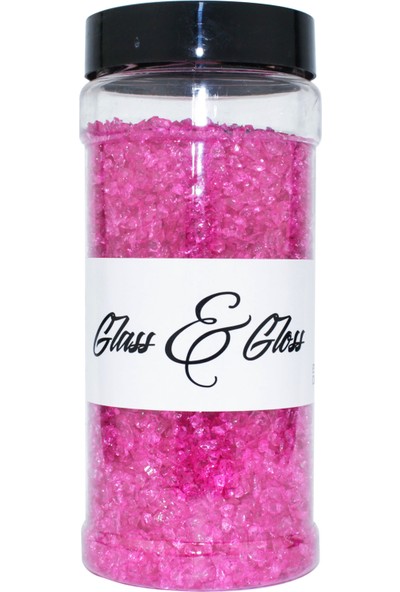 Glass & Gloss Kırık Cam Pembe Renk 500 gr 2-4 mm
