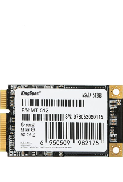 Kingspec Msata Mını Pcı-E 512GB Mlc Dijital Flash SSD (Yurt Dışından)