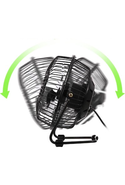 Robeve Masa Üstü USB Fan Soğutucu Vantilatör Klima USB Girişli Metal Serinletici Fan Vantilatör Masaüstü
