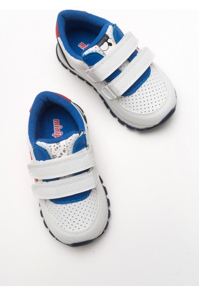 Minipicco Erkek Cocuk Beyaz Ortopedik Destekli Çocuk Spor Ayakkabı