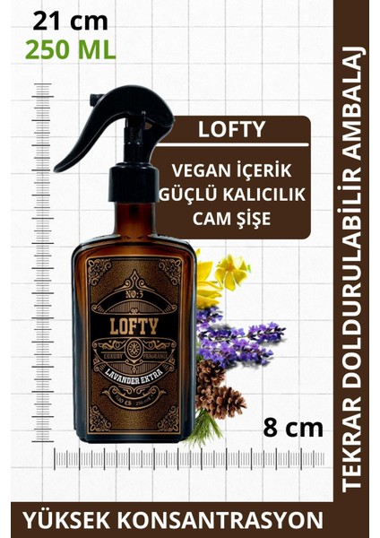 Lavanta Extra Cam Şişe Oda ve Çamaşır Spreyi Vegan Içerik / Oda Parfümü / Oda Kokusu Lüx / Lavander