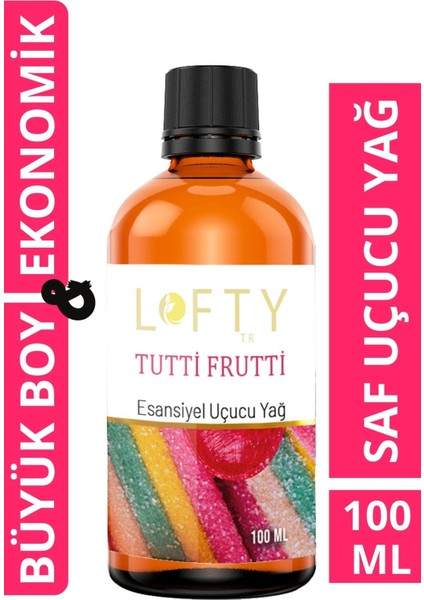 Tutti Frutti Uçucu Yağ Buhurdanlık Esansı Oda Kokusu Uçucu Esansiyel Yağ Buhur Yağı 100ML