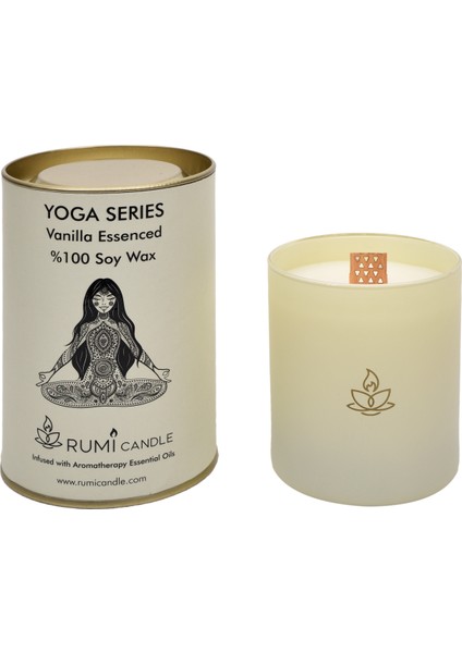 Rumi Candle Yoga Mumu Serisi Soya Mum Soya Wax Ahşap Fitil Lüx Mum Kokulu Aromaterapik Esansiyel Mum