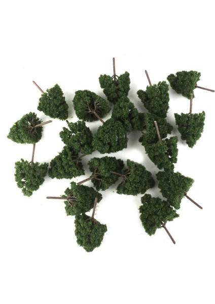 3x 25 Adet 1/160 N Ölçekli Model Ağaçlar, Minyatür Diorama Malzemeleri, Koyu Yeşil (Yurt Dışından) fırsatları