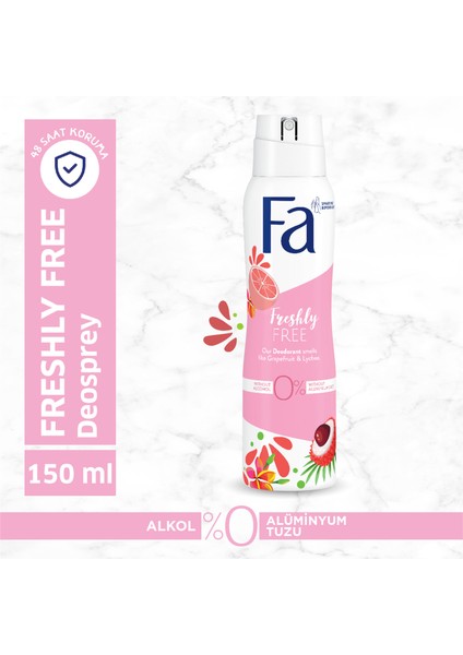 Freshly Free Greyfurt & Liçi Deosprey 150 Ml Kadın