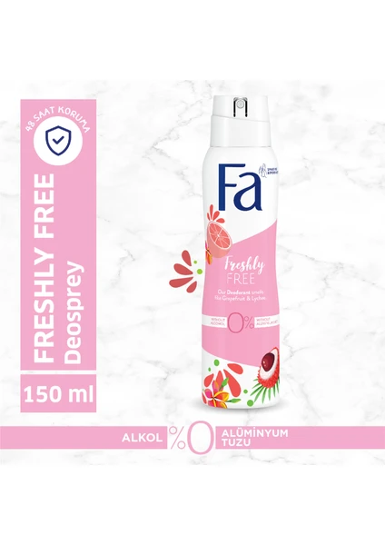 Freshly Free Greyfurt & Liçi Deosprey 150 Ml Kadın