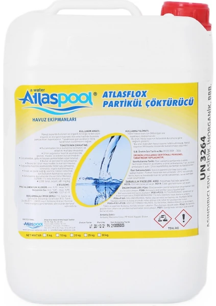 Atlasm Pool Sıvı Flokülant Çöktürücü 10 kg  Liquit Flocculant