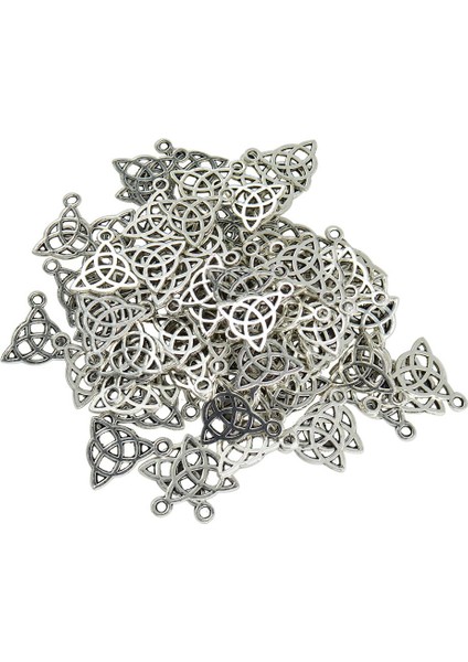50 Adet Boncuk Düğüm Triquetra Antik Gümüş Charm PENDANTS15 x 17MM (Yurt Dışından)