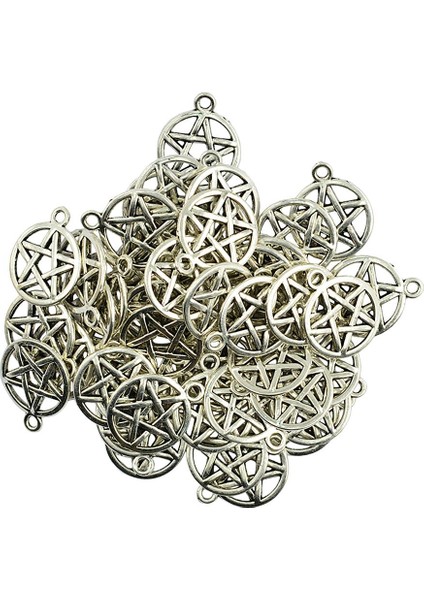 50 Adet Alaşım Kolye Kolye Yuvarlak Yıldız Pentagramı Dıy Charms Takı El Sanatları (Yurt Dışından) indirimleri