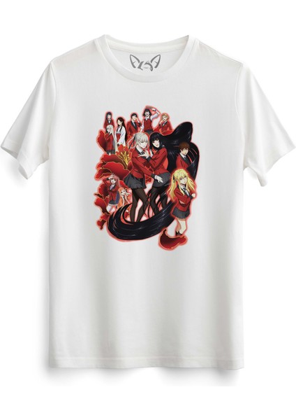 Kakegurui Anime Beyaz Tshirt