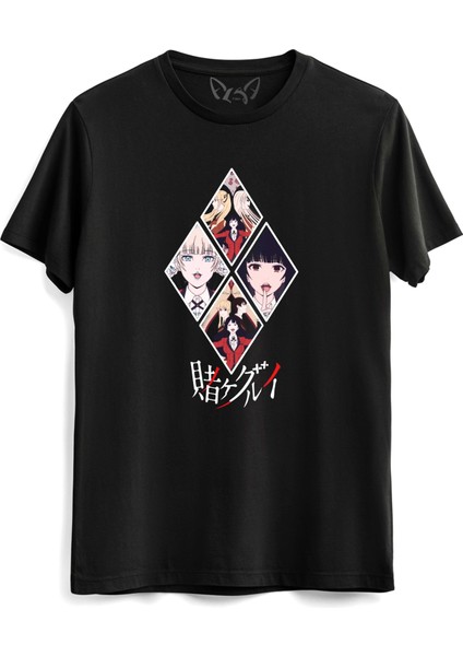 Kakegurui Anime Siyah Tshirt