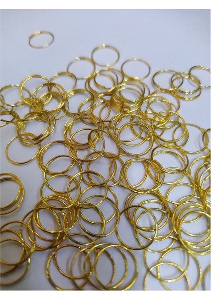 Küpe Kolye Takı Anahtarlık Olta Birbirine Ekleme Aparatı Altın Metal Avize Kancası (100) Adet Avize Bağlantı Halkası 10MM