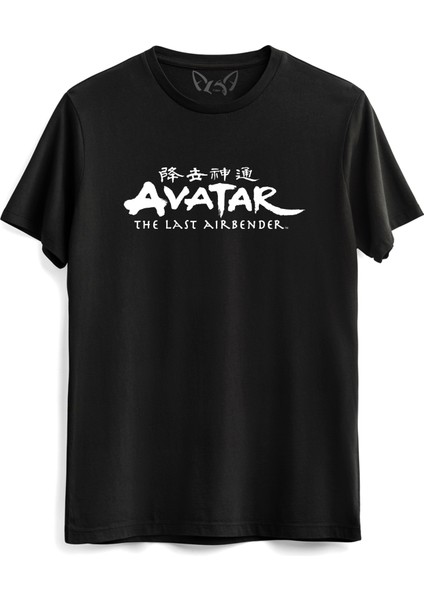 Avatar The Last Airbender Anime Baskılı Siyah Tshirt