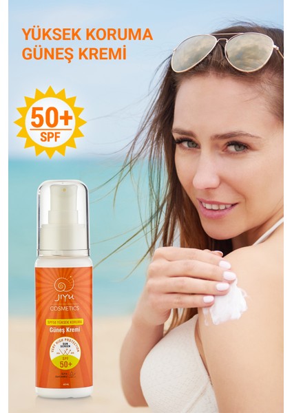 Güneş Kremi Yüksek Koruma SPF50+ Günlük Yüksek UVA/UVB Korumalı Yüz Güneş Kremi Yetişkin ve Çocuklar için 100 ml.