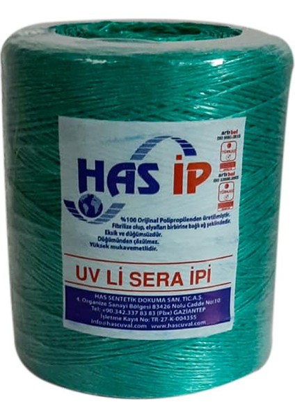 Has Sera Ipi̇ Uv Katkili 1800 Metre Yeşi̇l Tarim Ipi̇ Kli̇ps Ipi̇ Fi̇bri̇li̇ze Sera Ip